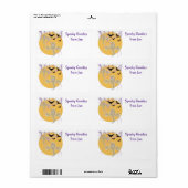 ハロウィーンベーキングまたはドリンクミックスラベル幽霊こうもり ラベル (フルシート)