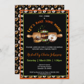 ハロウィーンベーキングクッキーパーティの招待状 招待状 (正面/裏面)