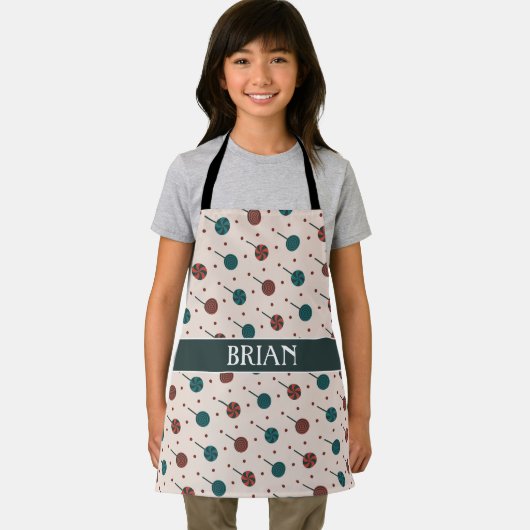 ハロウィーンベージュ赤パタミニマルーン エプロン (インサイチュ)