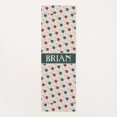 ハロウィーンベージュ赤パタミニマルーン ヨガマット (正面)