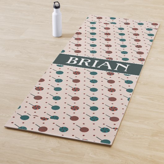 ハロウィーンベージュ赤パタミニマルーン ヨガマット (インサイチュ)