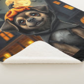 ハロウィーンペットフリーススロー🎃ブランケ不気味ット シェルパブランケット (3/4)