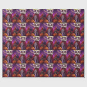 ハロウィーンペルシャ猫ヴァンパイアパンプキンズ怖 ラッピングペーパー (フラット)