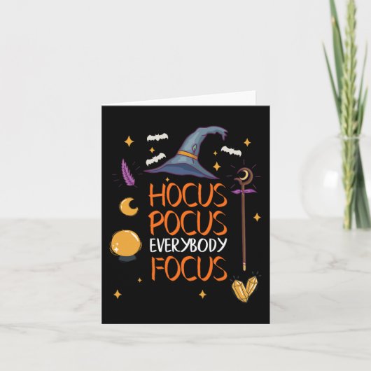 ハロウィーンホクスポッカスエベイルフォーカスおもしろい先生 カード (正面)