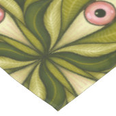 ハロウィーンホラーアイズグリーンクリーミーな気さくなゴシック テーブルクロス (アングル)