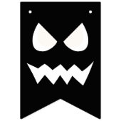 ハロウィーンホラーカボチャ幽霊顔 バンティングフラッグ (第1の旗)