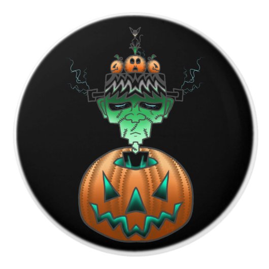 ハロウィーンホラーパンクゾンビ セラミックノブ (正面)