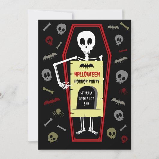 ハロウィーンホラーパーティの招待状 招待状 (正面)