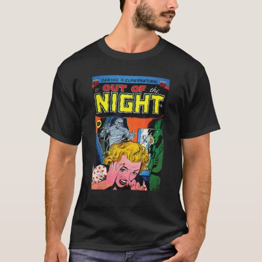 ハロウィーンホラーヴィンテージママ漫画本R Tシャツ (正面)