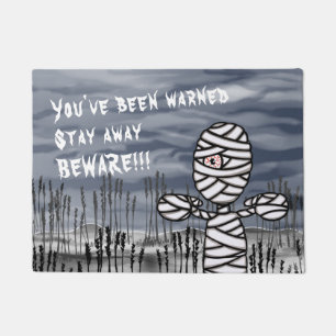 ハロウィーンホラー不気味なミイラの姿 ドアマット