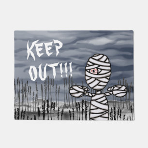 ハロウィーンホラー不気味なミイラの姿 ドアマット