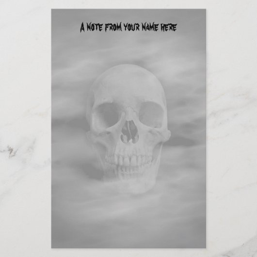ハロウィーンホラー幽霊スカル 便箋 (正面)