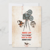 ハロウィーンホラー映画ナイトフィルムヴァンパイア怖い 招待状 (裏面)