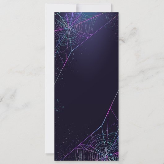 ハロウィーンホラー映画パーティーチケットパス誕生日 招待状 (裏面)