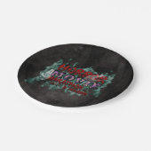 ハロウィーンホラー映画マラソンが進行中 ペーパープレート (アングル)