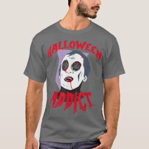 ハロウィーンホラー物語怖い映画Addict Vampi Tシャツ
