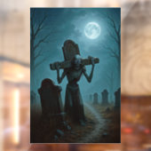 ハロウィーンホラー窓にしがみつく ウィンドウサイン (シート2)