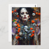 ハロウィーンホラー葉書 ポストカード (正面/裏面)