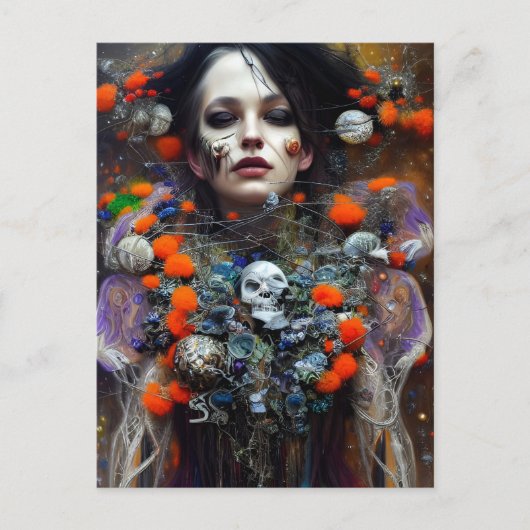 ハロウィーンホラー葉書 ポストカード (正面)