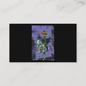 ハロウィーンホラー骨格カウボーイライディングホースホール 名刺 (裏面)