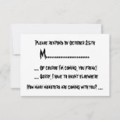 ハロウィーンホラーRSVP 出欠カード (裏面)