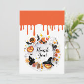 ハロウィーンホリデーパーティーシンボル サンキューカード (スタンド正面)