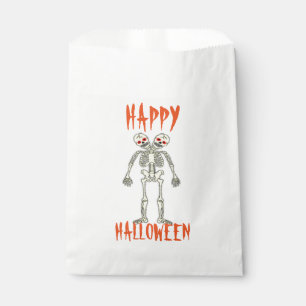 ハロウィーンホワイトの好意バッグ/スケルトン フェイバーバッグ