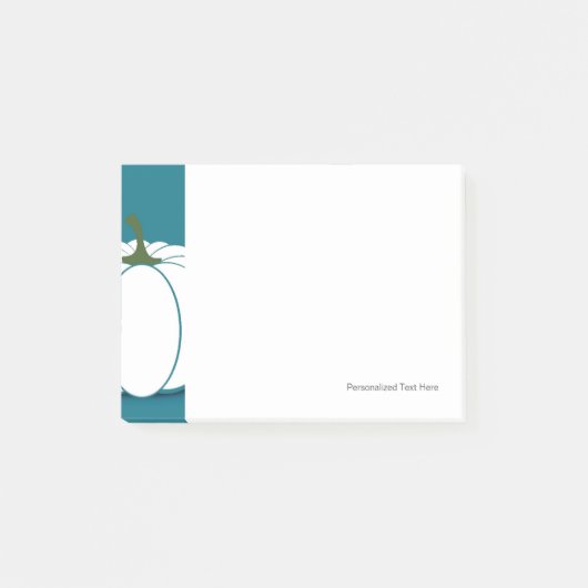 ハロウィーンホワイトパンプキンデザインイラストレーション ポストイット (正面)