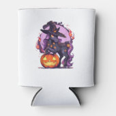 ハロウィーンホースウィッチハットハロウィーンのカボチャのちょうちんホースグリッド 缶クーラー (正面)