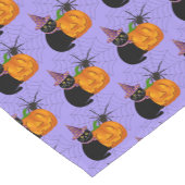ハロウィーンホームブラックキャットカボチャグモ ショートテーブルランナー (コーナー)