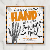 ハロウィーンホームヘルス紹介ギフトラベル フェイバータグ (正面)