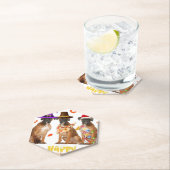 ハロウィーンボクサー犬の動物の子犬の愛犬ペットオーナー ペーパーコースター (インサイチュ)