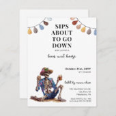 ハロウィーンボスとブーゼ大人のパーティースケルトン 案内状 (正面/裏面)