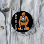 ハロウィーンボタン不気味、スケルトンスパイスの喜び 缶バッジ (インサイチュ)