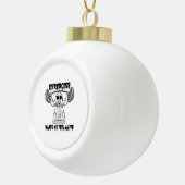 ハロウィーンボディビルダージムフィットネス-幽霊トレーニング セラミックボールオーナメント (右)