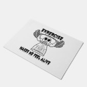 ハロウィーンボディビルダージムフィットネス-幽霊トレーニング ドアマット (アングル)