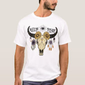 ハロウィーンボホイブアイウィッチスカル Tシャツ (正面)