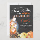 ハロウィーンボンファイアパーティー 招待状 (正面)