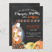 ハロウィーンボンファイアパーティー 招待状 (正面/裏面)