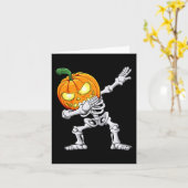 ハロウィーンボーイズSkeleton怖いカボチャージャック カード (黄色い花)