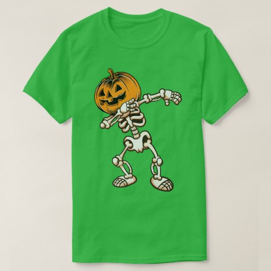 ハロウィーンボーイズSkeleton怖いカボチャージャック Tシャツ (デザイン正面)