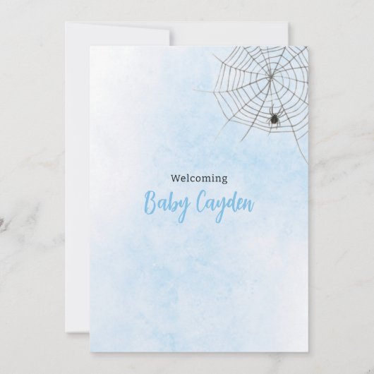 ハロウィーンボーイベビーシャワーベビーが醸造している 招待状 (裏面)