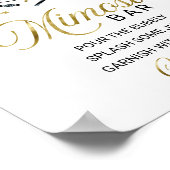 ハロウィーンボーイベビーシャワーミモザバーサイン ポスター (角)