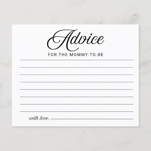 ハロウィーンボーイ赤ちゃんシャワーアドバイスカード (正面)