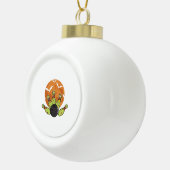 ハロウィーンボーリングゾンビピンこうもりボウリングをする人、 クリケットの投手ギフト セラミックボールオーナメント (右)