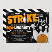 ハロウィーンボーリングパーティの招待状 招待状 (正面/裏面)