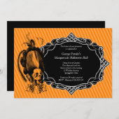 ハロウィーンボール仮装パーティの招待状 招待状 (正面/裏面)