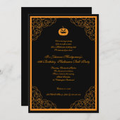 ハロウィーンボール衣装パーティの招待状 招待状 (正面/裏面)