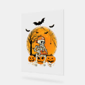 ハロウィーンボーンパンプキン アクリルサイン (傾斜)