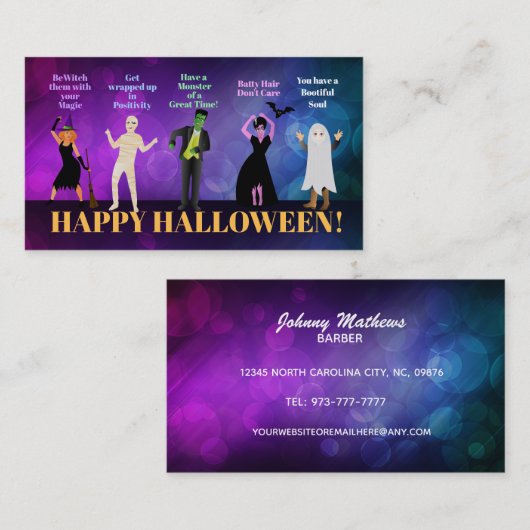 ハロウィーンポジティブことわざの名刺 名刺 (正面/裏面)